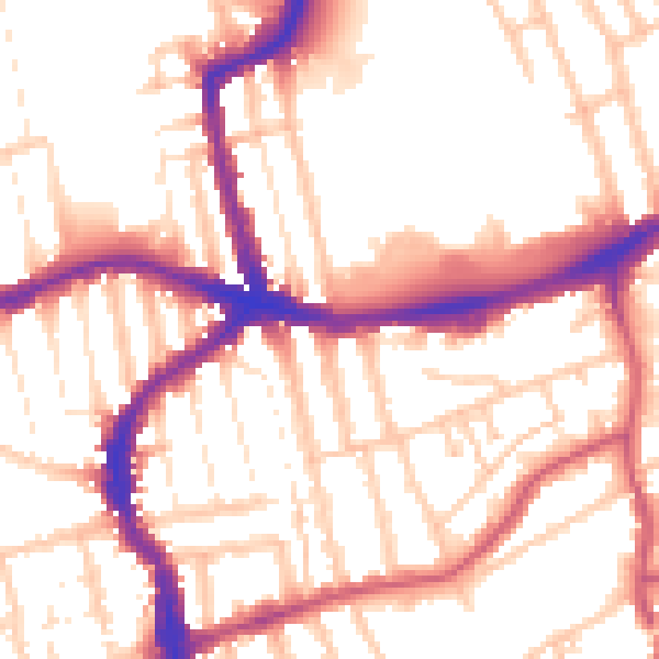 Daytime road noise heatmap for E17 3BF