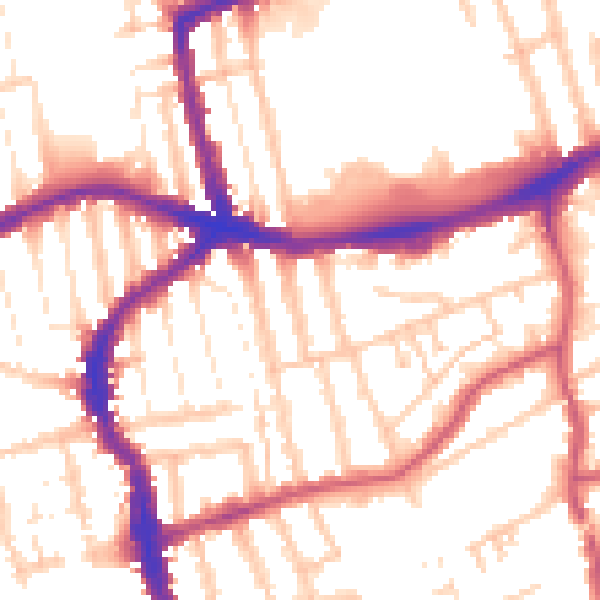 Daytime road noise heatmap for E17 3BJ
