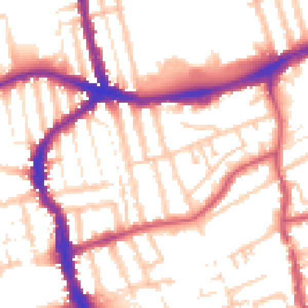 Daytime road noise heatmap for E17 3BT