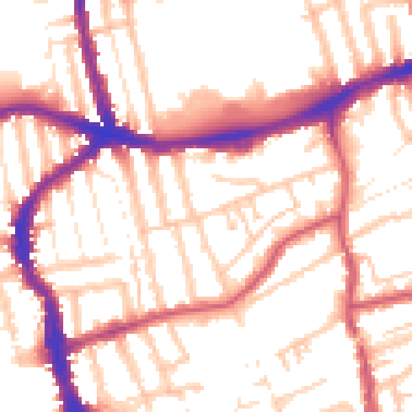 Daytime road noise heatmap for E17 3BU