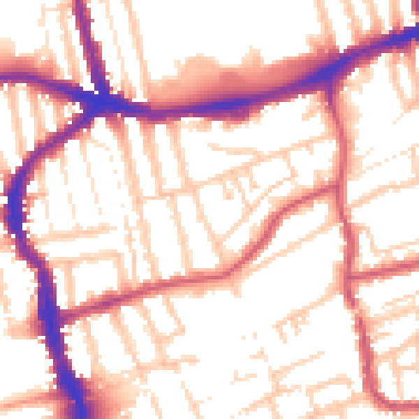 Daytime road noise heatmap for E17 3BW