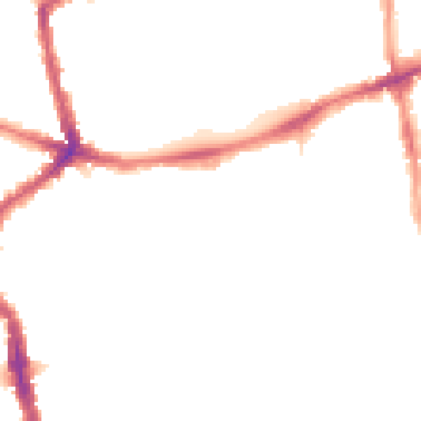 Night-time road noise heatmap for E17 3DB