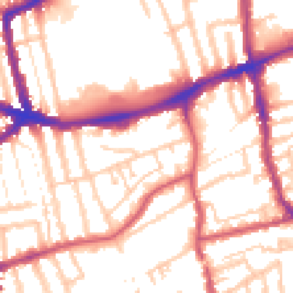 Daytime road noise heatmap for E17 3DD