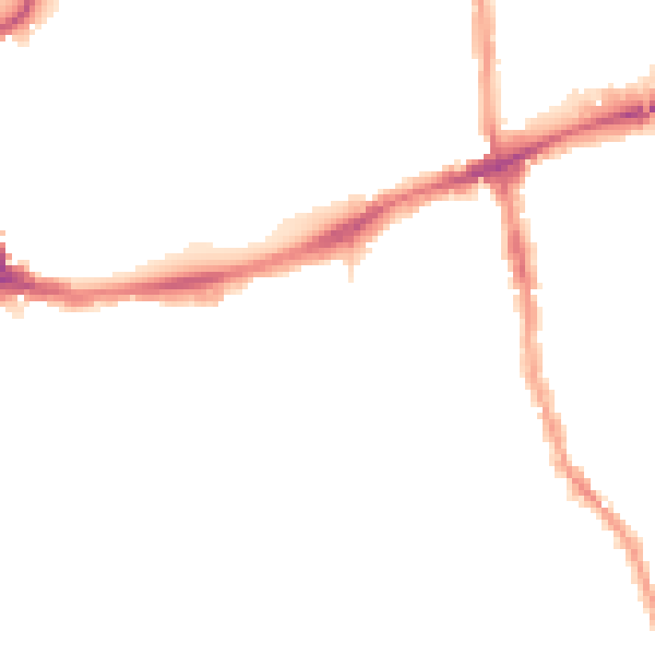 Night-time road noise heatmap for E17 3DG