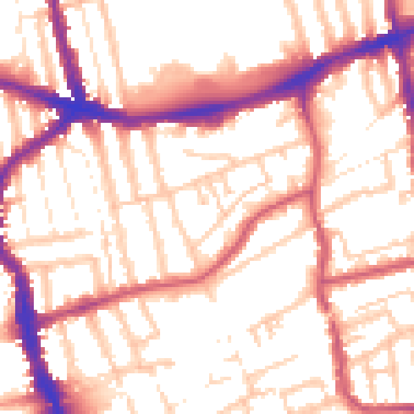 Daytime road noise heatmap for E17 3DJ
