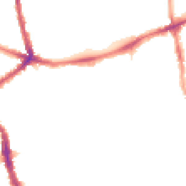 Night-time road noise heatmap for E17 3DN