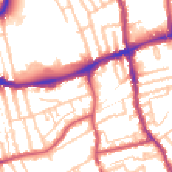 Daytime road noise heatmap for E17 3DQ
