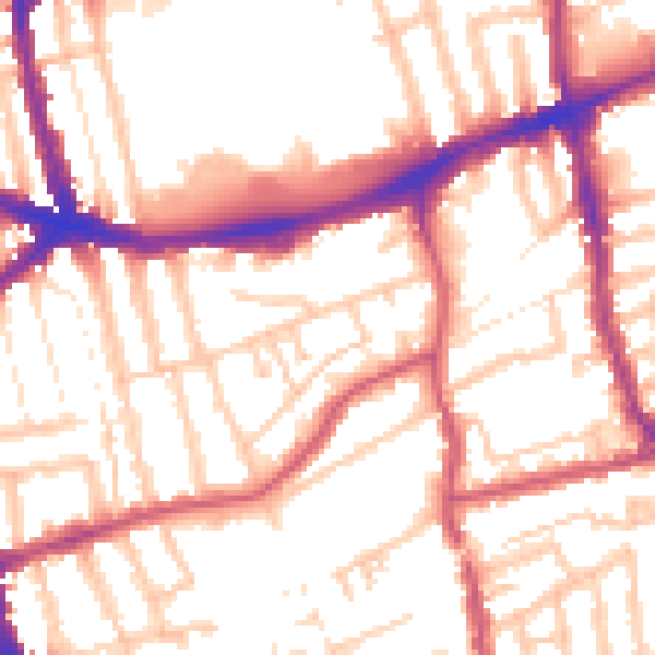 Daytime road noise heatmap for E17 3DR