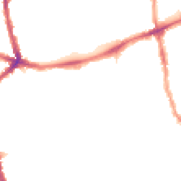 Night-time road noise heatmap for E17 3DR
