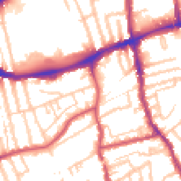 Daytime road noise heatmap for E17 3DU