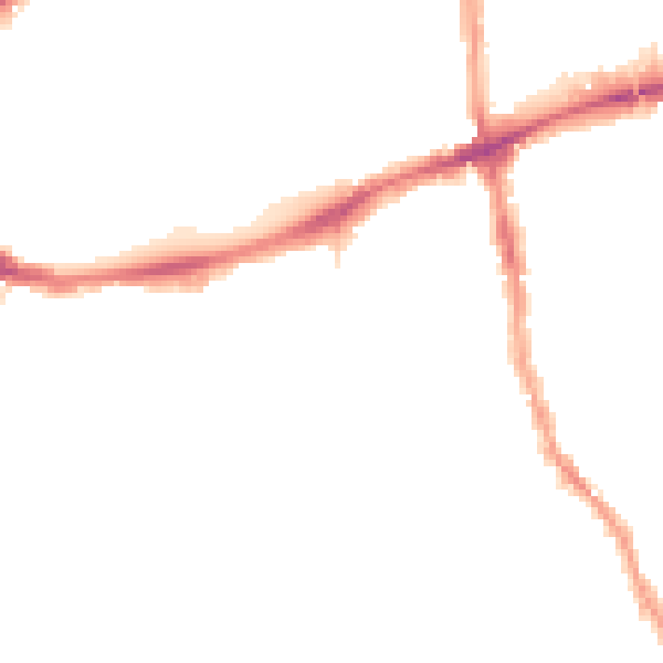 Night-time road noise heatmap for E17 3DU