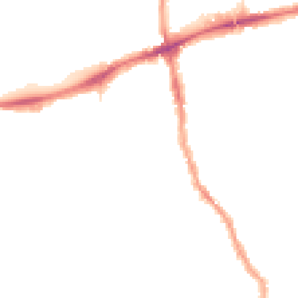 Night-time road noise heatmap for E17 3FA