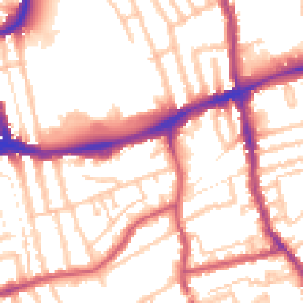 Daytime road noise heatmap for E17 3GH
