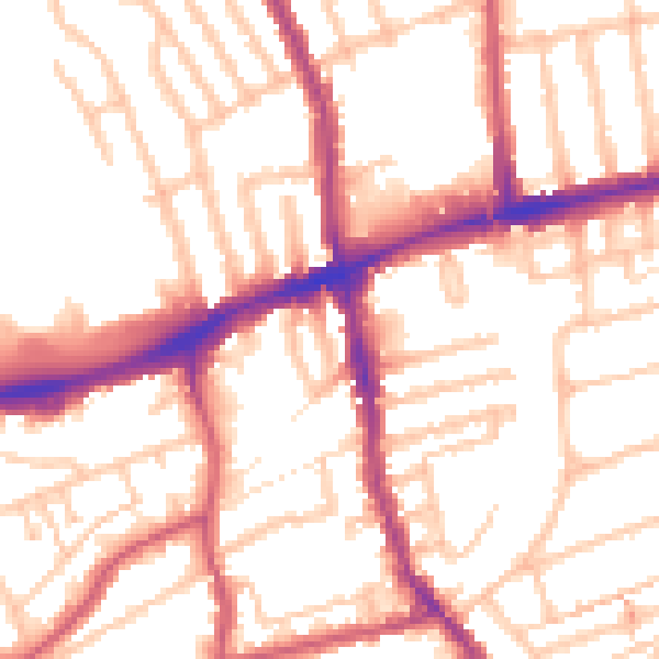 Daytime road noise heatmap for E17 3HY