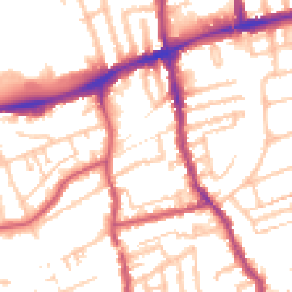 Daytime road noise heatmap for E17 3JE