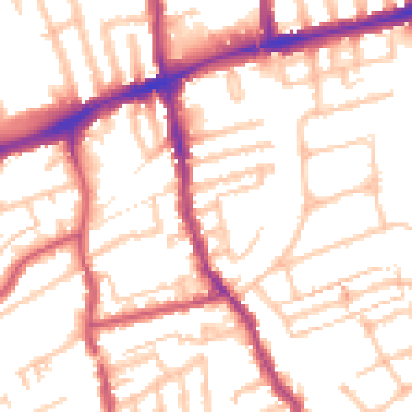Daytime road noise heatmap for E17 3LP