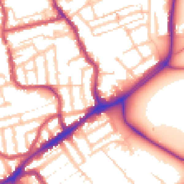 Daytime road noise heatmap for E17 3NH