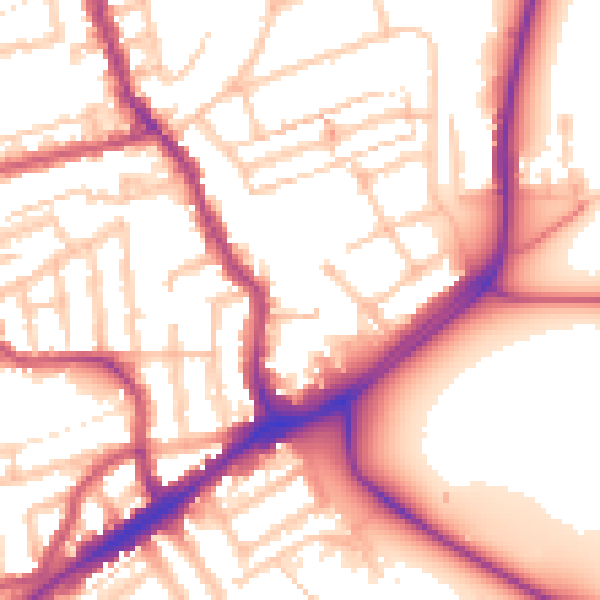Daytime road noise heatmap for E17 3NS