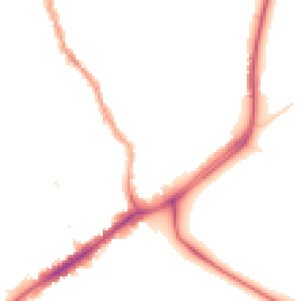 Night-time road noise heatmap for E17 3NS