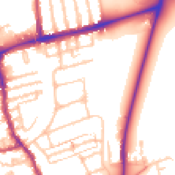 Daytime road noise heatmap for E17 3QS