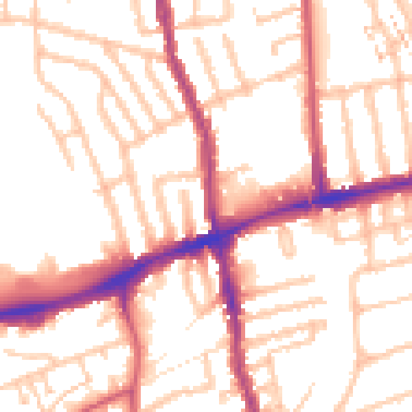 Daytime road noise heatmap for E17 4AX