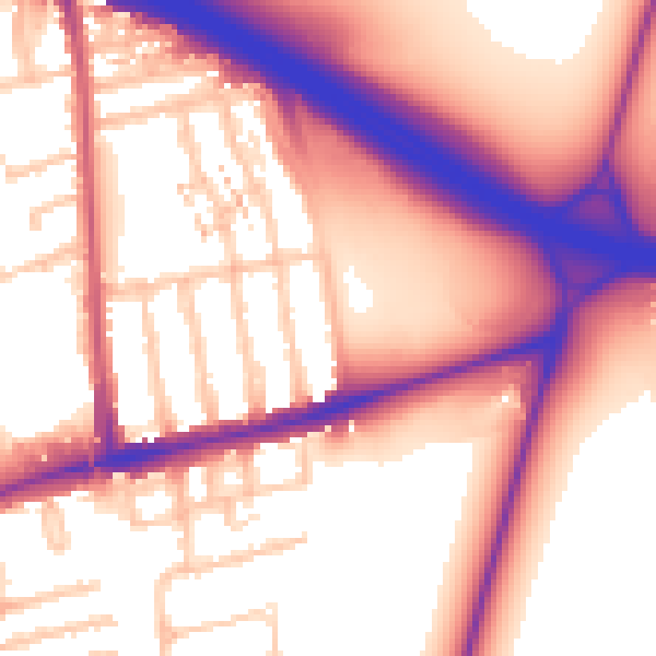Daytime road noise heatmap for E17 4BT