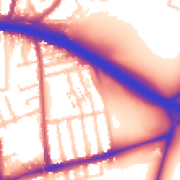 Daytime road noise heatmap for E17 4DF