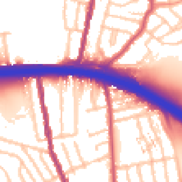 Daytime road noise heatmap for E17 4EA