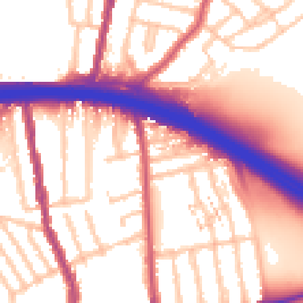 Daytime road noise heatmap for E17 4FQ