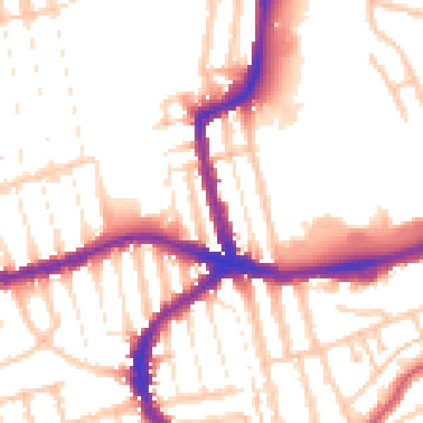 Daytime road noise heatmap for E17 4PW