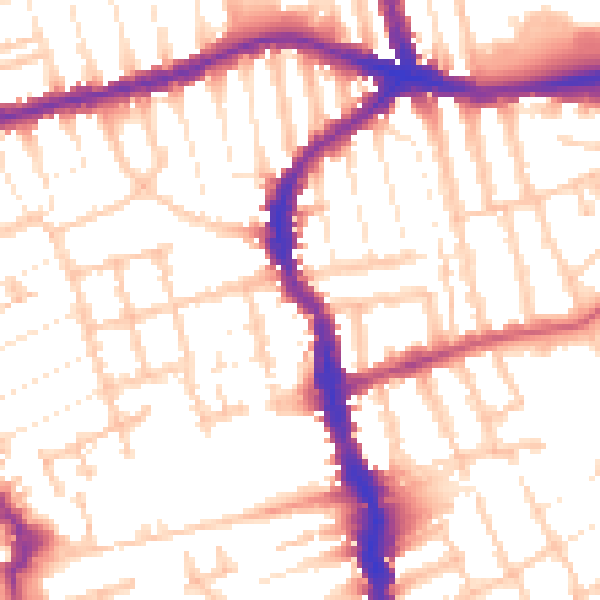 Daytime road noise heatmap for E17 4QH