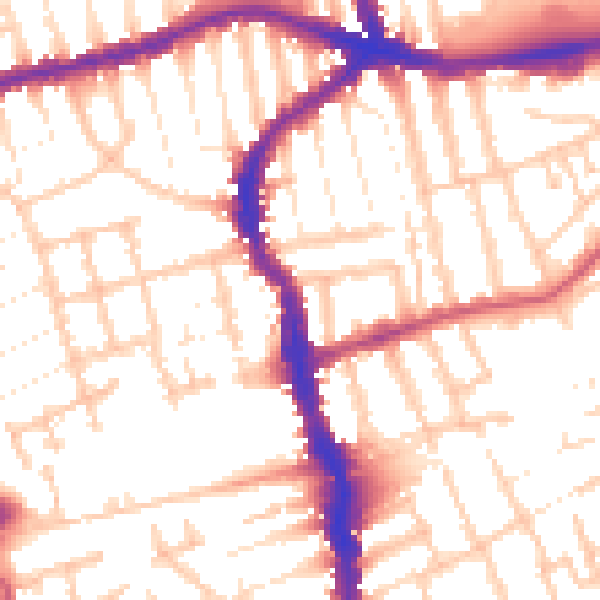 Daytime road noise heatmap for E17 4RX