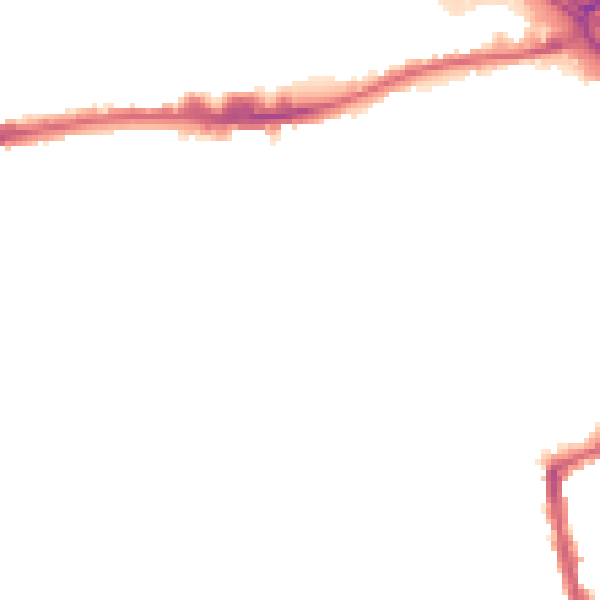 Night-time road noise heatmap for E17 5BB