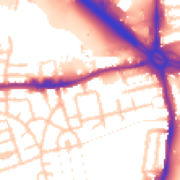 Daytime road noise heatmap for E17 5BP