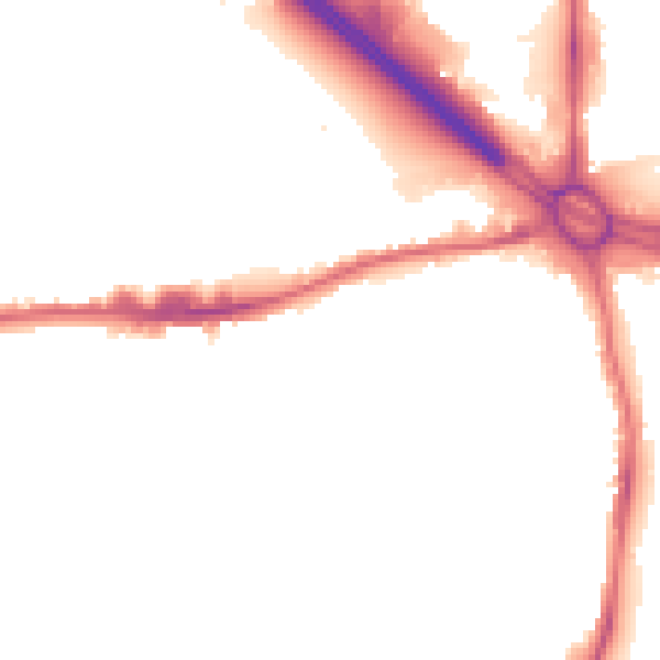 Night-time road noise heatmap for E17 5BP