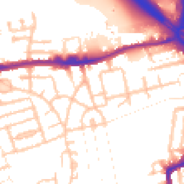 Daytime road noise heatmap for E17 5BU