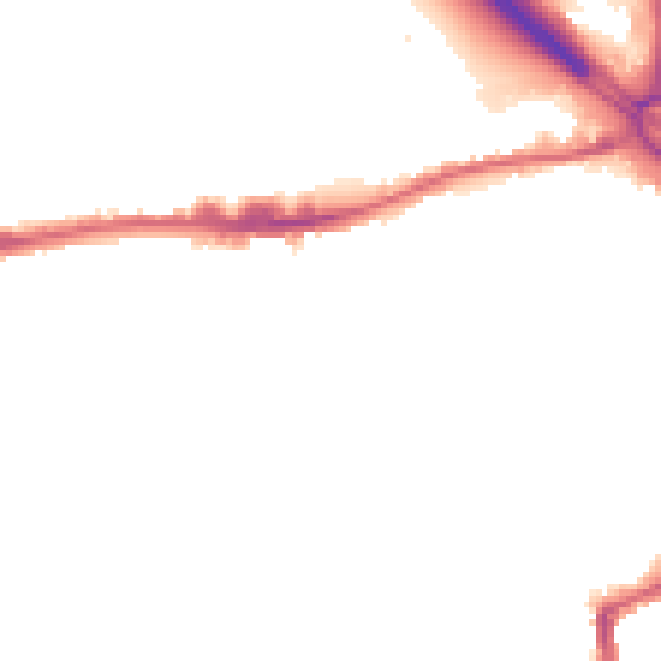 Night-time road noise heatmap for E17 5BU