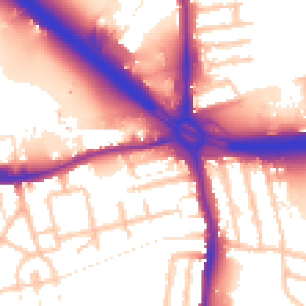 Daytime road noise heatmap for E17 5DH