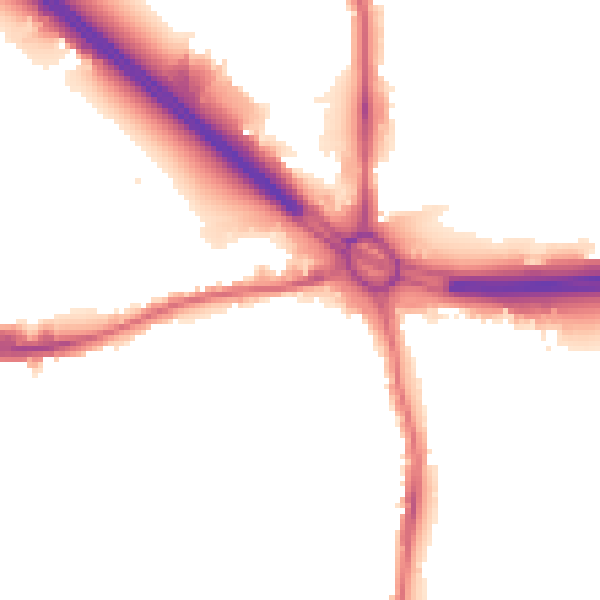 Night-time road noise heatmap for E17 5DH