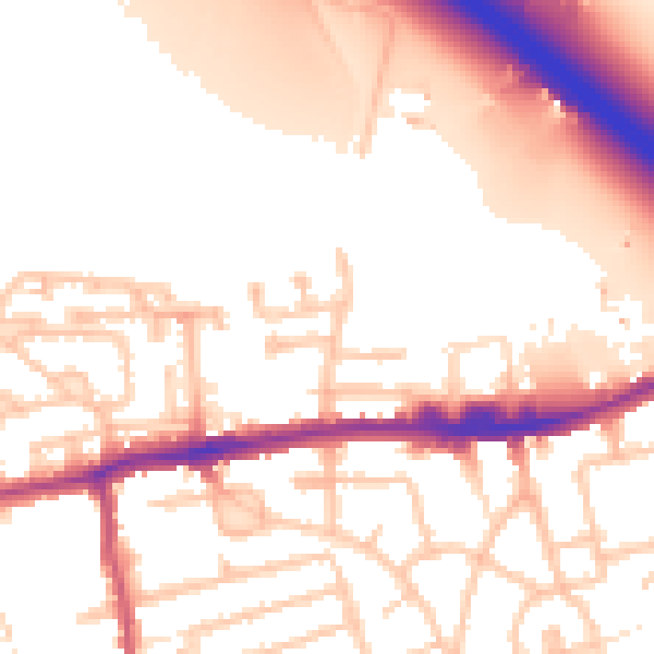 Daytime road noise heatmap for E17 5EA