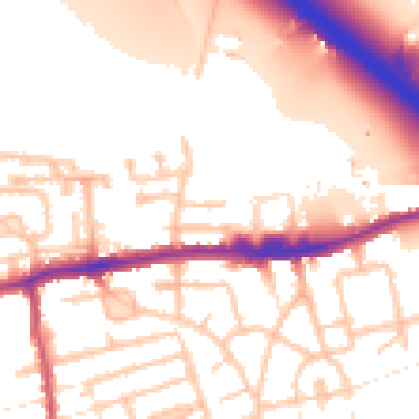 Daytime road noise heatmap for E17 5ED