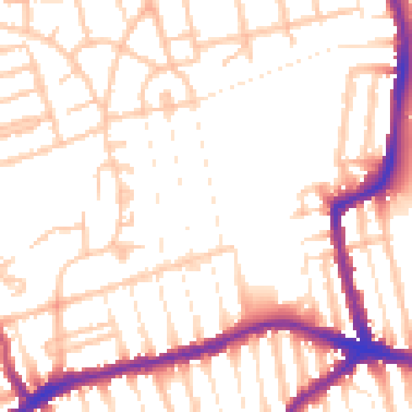Daytime road noise heatmap for E17 5ER