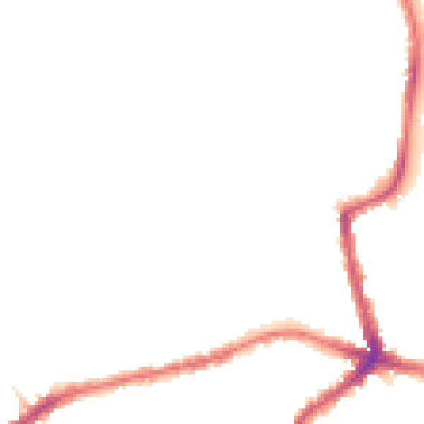 Night-time road noise heatmap for E17 5ER