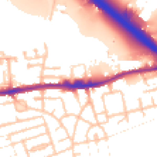Daytime road noise heatmap for E17 5FQ
