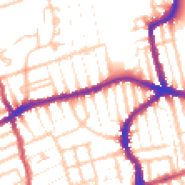 Daytime road noise heatmap for E17 5JF