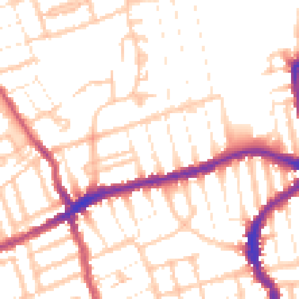 Daytime road noise heatmap for E17 5JY