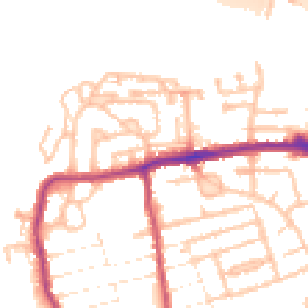 Daytime road noise heatmap for E17 5PE