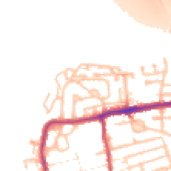 Daytime road noise heatmap for E17 5PN