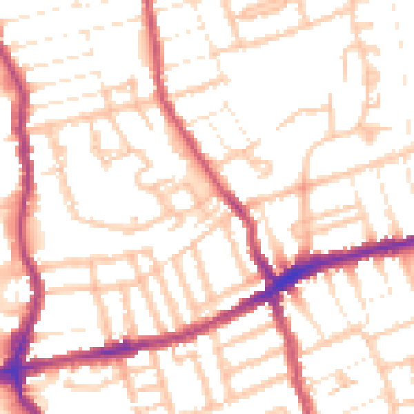 Daytime road noise heatmap for E17 6AY