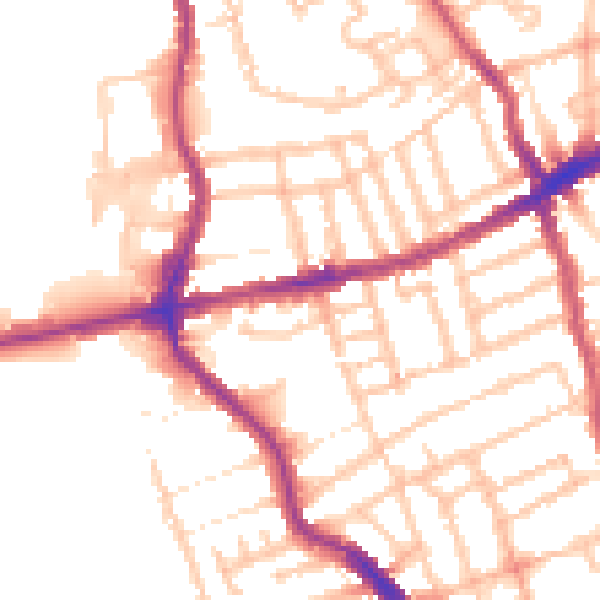 Daytime road noise heatmap for E17 6GW